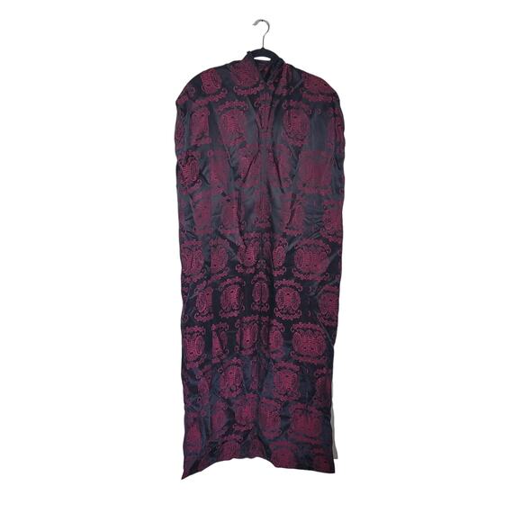 Artistic Palace 100% Cashmere Long Button Coat W/ Silky Coat Bag L - Picture 12 of 13